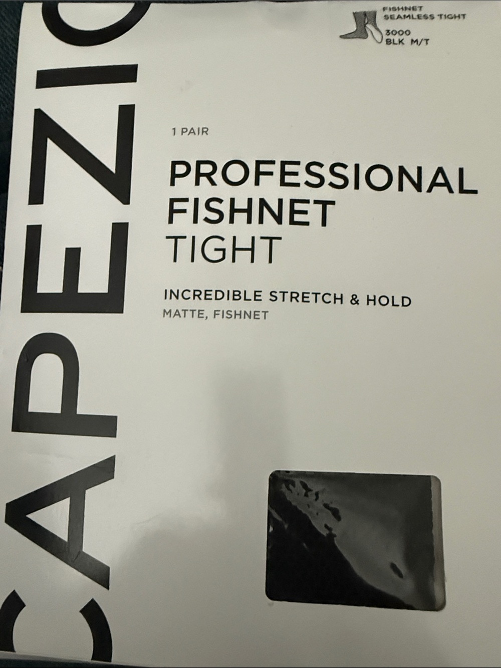 Capezio Black Professional Fishnet Tights - Matte Finish